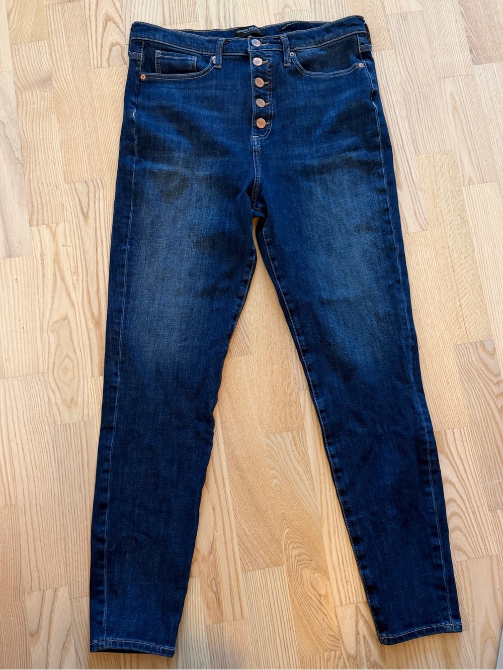 Banana Republic High-Rise Dark Indigo Button-Fly Jeans